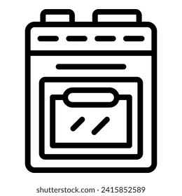 Cooking stove icon outline vector. Clean neat organize. Unclean space