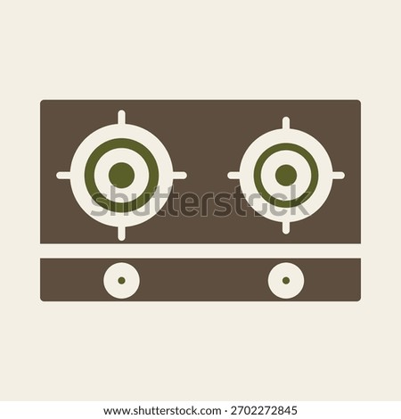 Cooking Stove smart trendy vector pretty amazing design useful Illustration colorful background.eps