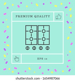 Icono de superficie de cocina. Elementos gráficos para el diseño