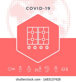 Icono de superficie de cocina. Elementos gráficos para el diseño