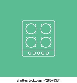 Cooking Surface Icon On Green Background