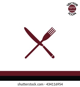 Cooking symbol. Fork and Knife icon