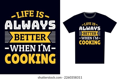 Cooking T Shirt Design Template Vector