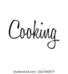 cooking text for T-shirt print and other use on white background.