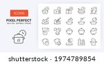 Cooking. Thin line icon set. Outline symbol collection. Editable vector stroke. 