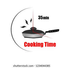 cooking time frying icon