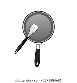 Cooking time its a frying pan vector