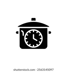 Cooking time icon Isolated flat vector in outline