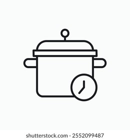 Cooking time icon. line style vector icon.