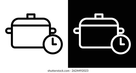 Ícone de tempo de cozimento. Vetor de tipo de logotipo definido