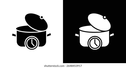 Cooking time icon symbol collection. Flat vector stock illustration.
