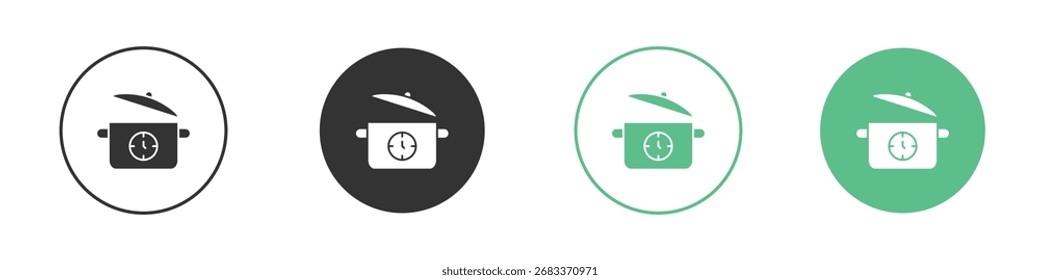 Icono de tiempo de cocción para su Sitio web, móvil, presentación y diseños de logotipos.