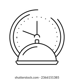 cooking time line icon vector. cooking time sign. isolated contour symbol black illustration