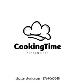 Cooking time logo design template for business company and brand