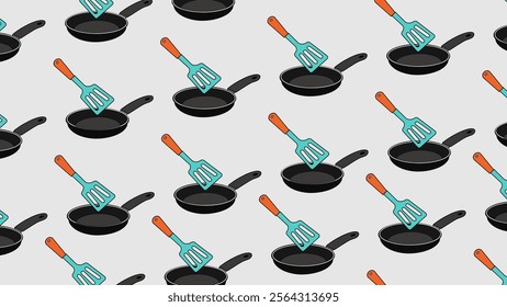 Cooking tools, kitchen equipment pattern background. Cooking tools, kitchen equipment illustration pattern. Cooking tools, kitchen equipment  background. Perfect for fabrics, print, textile, wallpaper