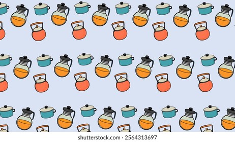 Cooking tools, kitchen equipment pattern background. Cooking tools, kitchen equipment illustration pattern. Cooking tools, kitchen equipment  background. Perfect for fabrics, print, textile, wallpaper