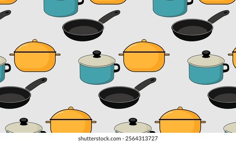 Cooking tools, kitchen equipment pattern background. Cooking tools, kitchen equipment illustration pattern. Cooking tools, kitchen equipment  background. Perfect for fabrics, print, textile, wallpaper