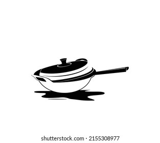 Silueta de diseño del logotipo de herramientas de cocina