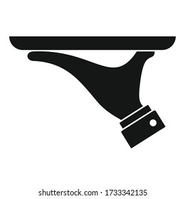Icono de la bandeja de cocina. Ilustración simple del icono vectorial de la bandeja de cocina para el diseño web aislado en fondo blanco