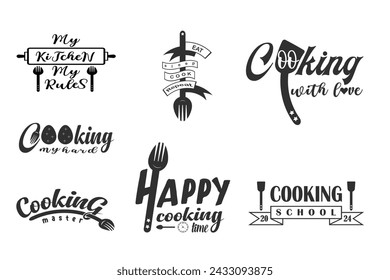 Cooking Typography Bungle, Typography Designs for Food Enthusiasts, Cooking-Themed Typography Art, Cooking Typography Artistry