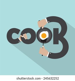 Cooking Typography Design Vector Illustration