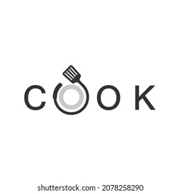 Cooking Typography Logo For Cafe And Restaurant