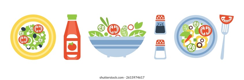 Cooking Utensil and Food Ingredient for Culinary Vector Set