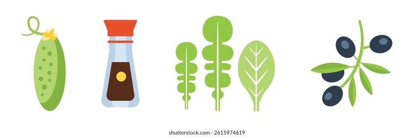 Cooking Utensil and Food Ingredient for Culinary Vector Set