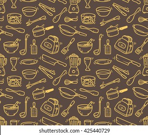 cooking utensil seamless background