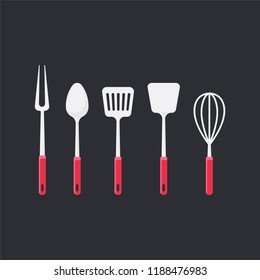 Cooking utensils set vector illustration