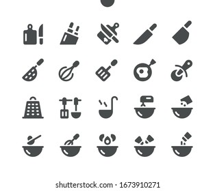 Cuisine v2 UI Pixel Parfait Image Vectorielle Solide Icônes Vectorielles Bien conçues 48x48 Prêt pour la Grille 24x24 pour les graphiques et les applications Web. Pictogramme minimal simple