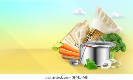 Cooking, vector background