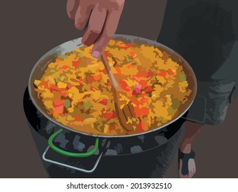 cooking vector color food illustration