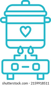 Kochen, Vektorsymbol. Kann für Druck-, Mobil- und Web-Anwendungen verwendet werden.