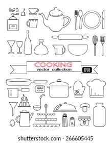 Cooking vector icon set. 