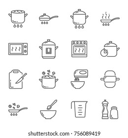 Cooking vector icons set
