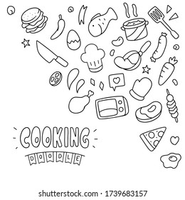 Cooking Vector illustration. Doodle design concept