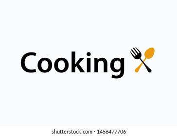 Cooking Vector Illustration. Minimalist Lettering Art.