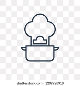 Cooking vector outline icon isolated on transparent background, high quality linear Cooking transparency concept can be used web and mobile