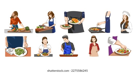 Cooking vector set collection graphic clipart design