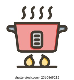 Cooking Vector Thick Line Filled Colors Icon For Personal And Commercial Use.
