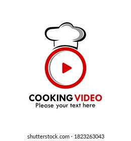Cooking video symbol logo template illustration