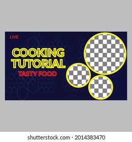Cooking Video Thumbnail Design Template 