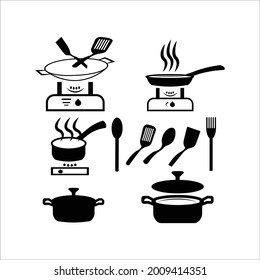 COOKING WARE icon design template illustration