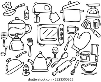 cooking ware icon free hand drawing