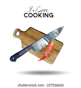 Cooking. Watercolor vector kitchen background