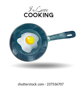 Cooking. Watercolor vector kitchen background
