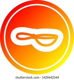 cooking wok circular icon with warm gradient finish