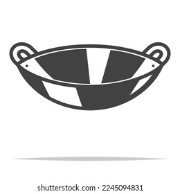 Cooking wok icon transparent vector isolated