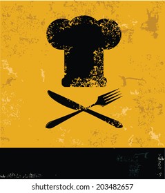 Cooking yellow design,grunge vector